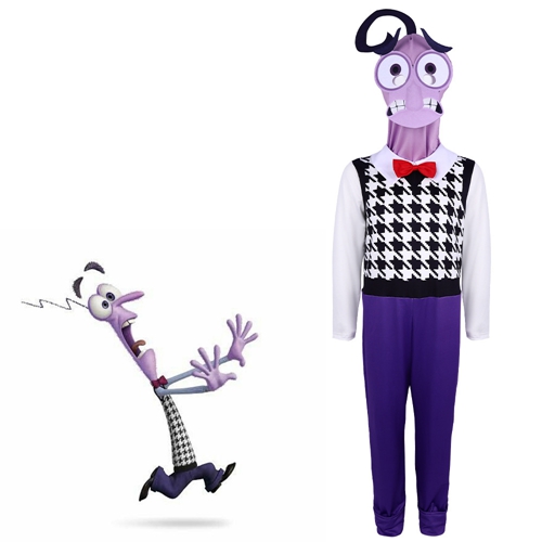 Disney Inside Out 2 Costumes Cartoon Fear Cosplay Costumes Kids Adult Costume Collectibles for Fans Halloween Outfits Stage Performance