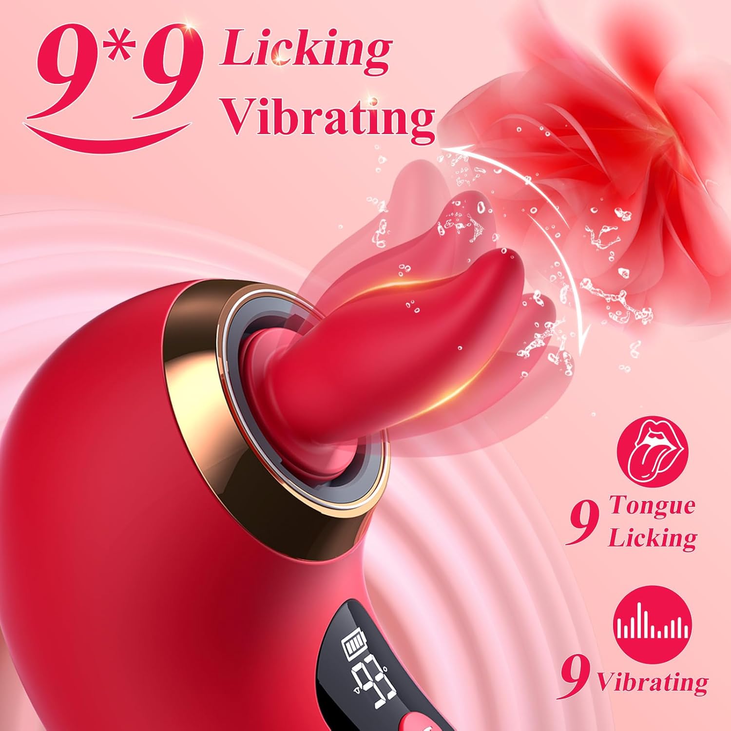 Female Sex Toys Women Suction Vibrator Sucking Tongue Licking Vibrators Nipple Suckers Clit Licker Clitoral Stimulator Pump Vibrating Sex Toy Adult Toys