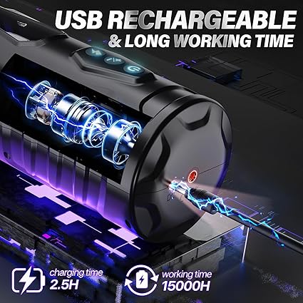 Male Sex Toys Masturbator Automatic Men Vibrator Mens Sex Toys Penis Stimulation Adult Toys Stroker with 7 Rotating Thrusting LCD Display