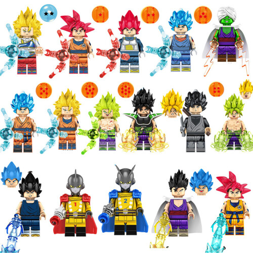 16PCS Dragon Ball Mini figure Building Blocks Fit Lego Kids Toys