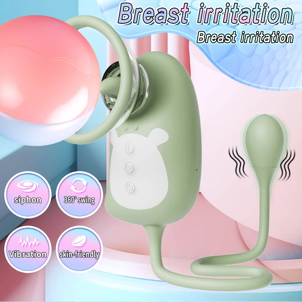 Nipple Sucking Vibrator 3 in 1 Tongue Licking Breast Vacuum Sucker Vagina Ball Anal G Spot Clitoral Stimulator Blowjob Oral Adult Sex Toy Women Massager