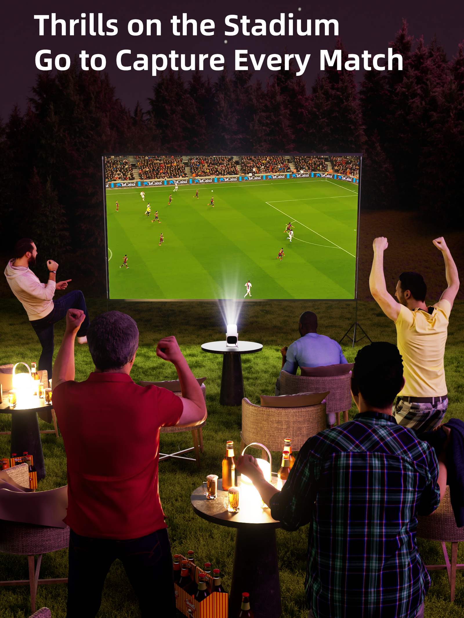 Mini Projector Full HD 1080P 4K Video WIFI Android Portable Projector Home Theater Cinema Video Beamer BT Smart Outdoor Projector for Samsung iPhone