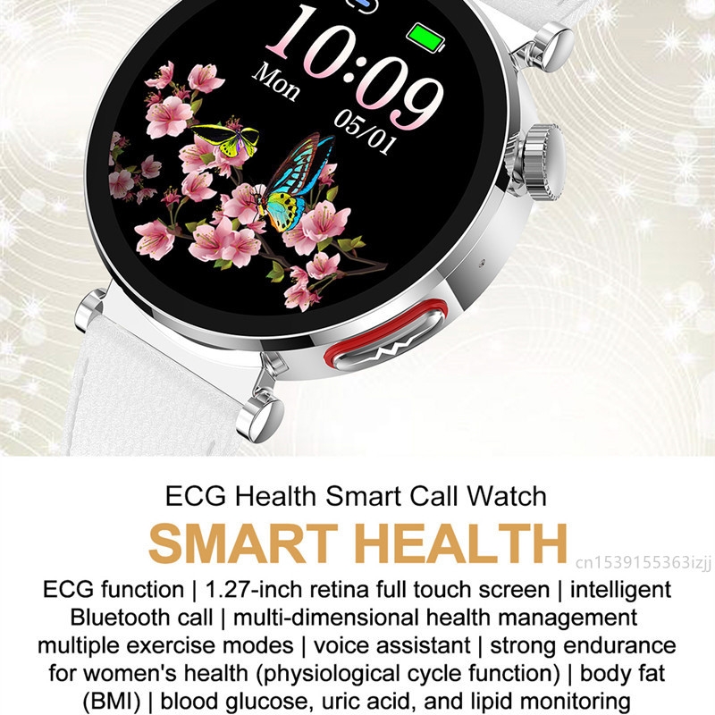 Lady Smart Watch ECG Health Monitoring Bluetooth Women Sports Fitness Tracker Smartwatch