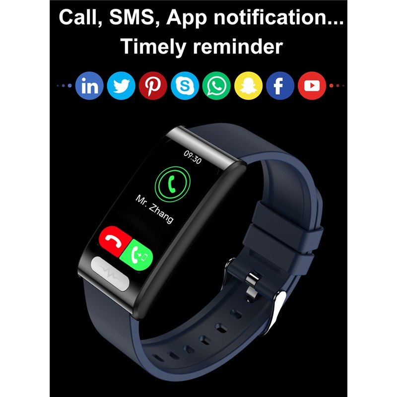 Blood Sugar Smart Band Watch Men Heart Rate Blood Pressure SPO2 Temperature Sport Fitness Bracelet