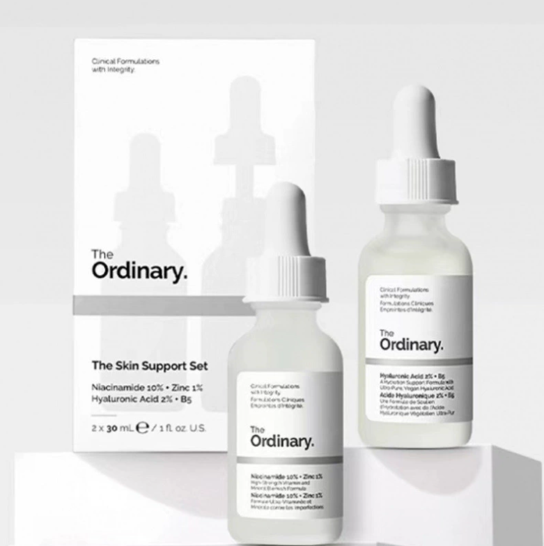 The Ordinary The Skin Support Set Hyaluronic Acid 2 Percent B5 30ml Niacinamide 10 Percent Zinc 1 Percent 30ml