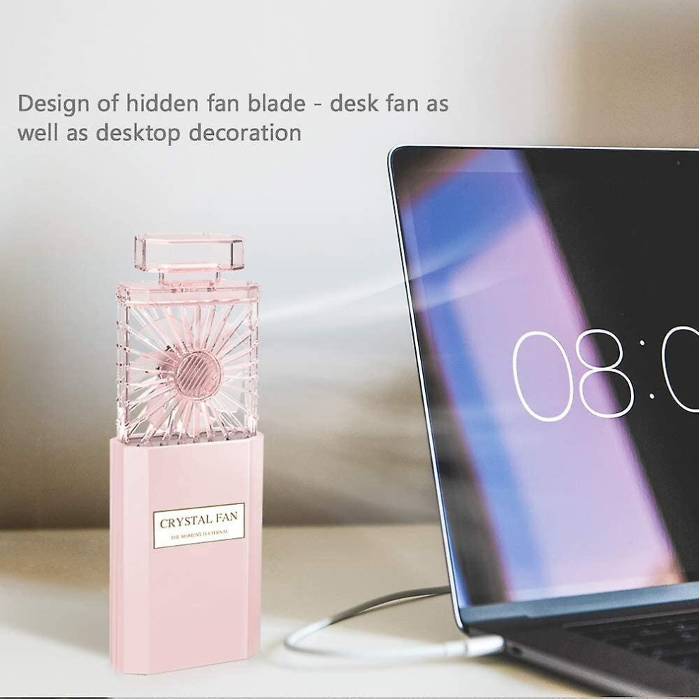 Lady Handheld Fan, Rechargeable Small Personal Fan With 3 Speeds Setting