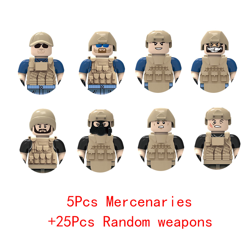 (Police D) Building Blocks Military Figures Police Special Forces Dolls Puzzle Toy Christmas Gifts for Kids