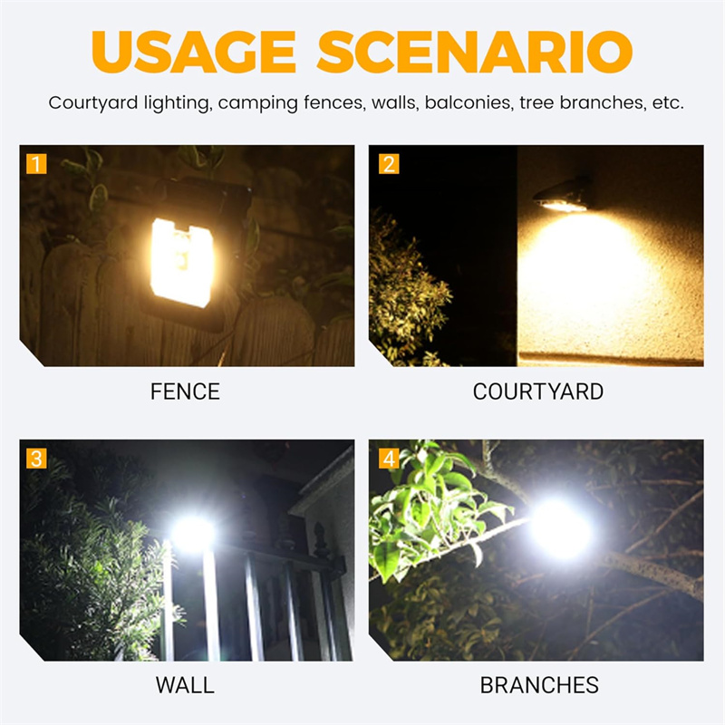 (1 PCS) Clip on Solar Lights Outdoor Waterproof LEDs Motion Sensor Lights 3 Modes 3 Mounting Ways Solar Security Lighting for Fence