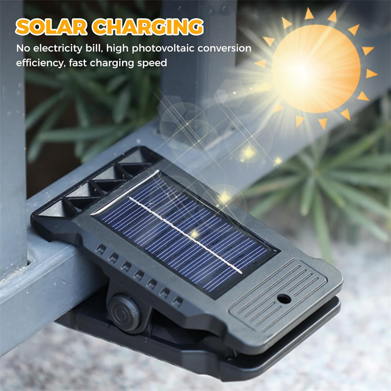 (1 PCS) Clip on Solar Lights Outdoor Waterproof LEDs Motion Sensor Lights 3 Modes 3 Mounting Ways Solar Security Lighting for Fence
