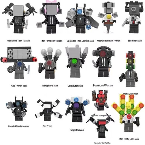 Toilet Skibidi Building Blocks TV Monitor Cameradiy Minifigures Toys Fit Lego for Kids