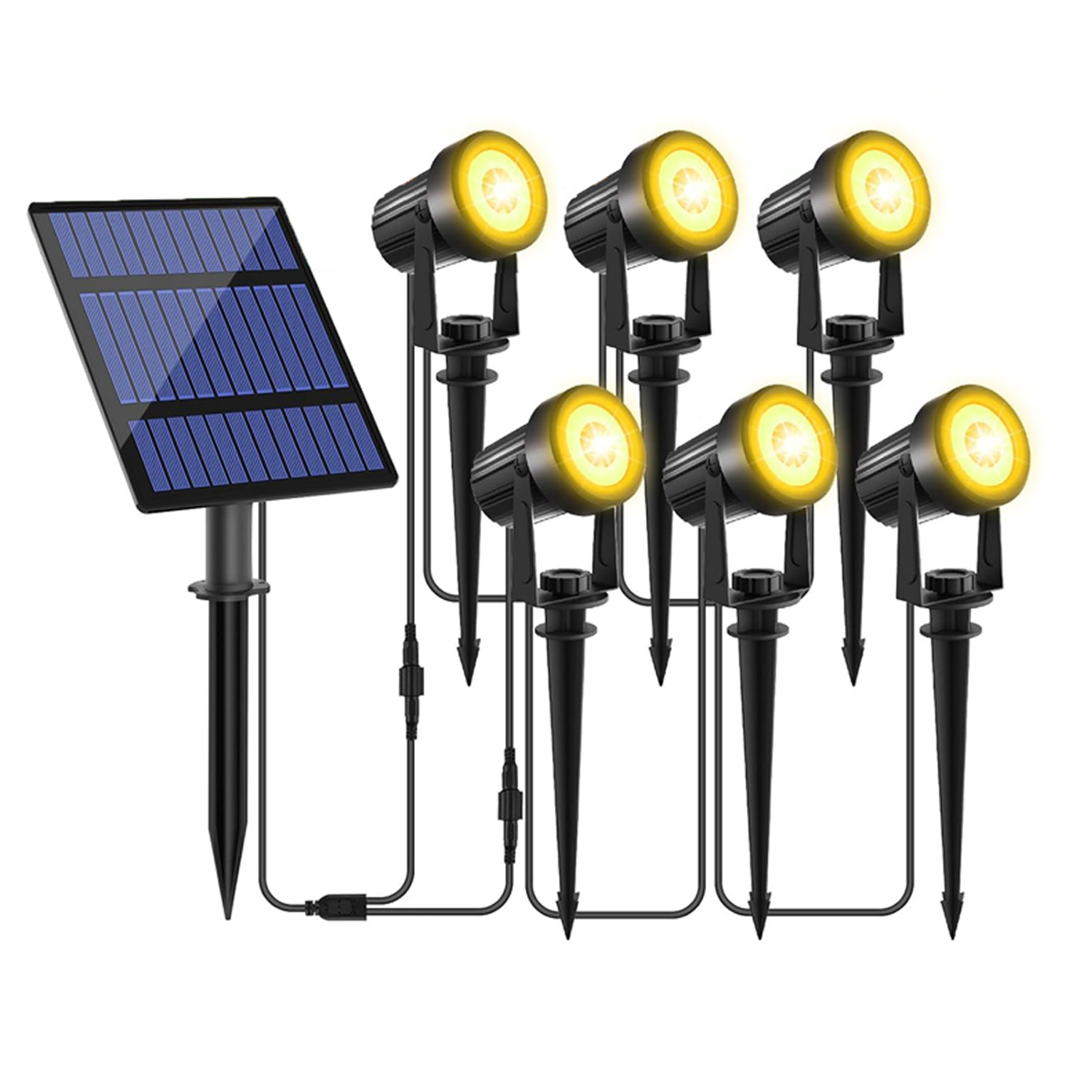 (1 PCS) LEDs Outdoor Solar Light IP65 3000K Garden Landscape Pathway Wall Lamp for Tree Decor Yard Street Solar Lawn Spotlight