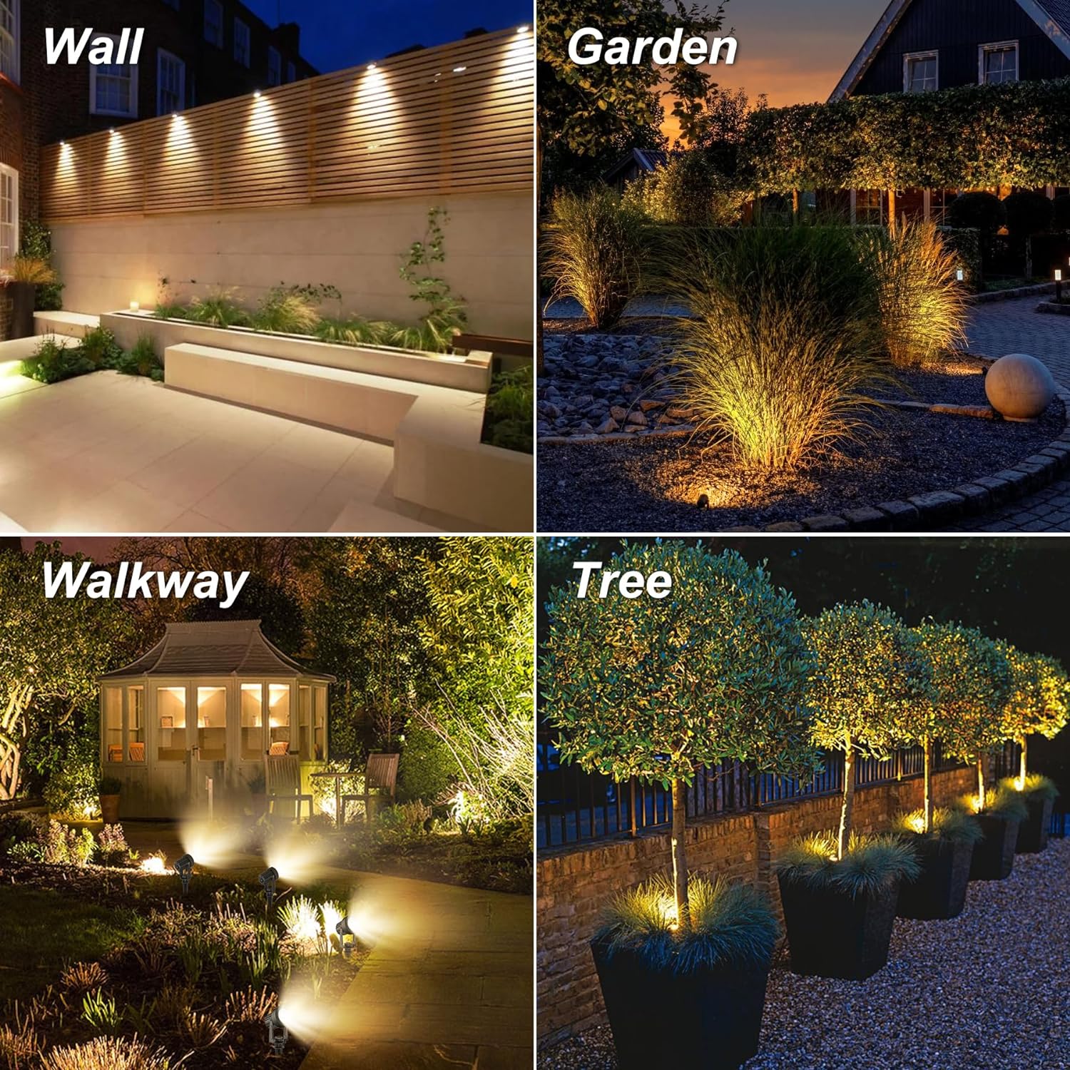 (1 PCS) LEDs Outdoor Solar Light IP65 3000K Garden Landscape Pathway Wall Lamp for Tree Decor Yard Street Solar Lawn Spotlight