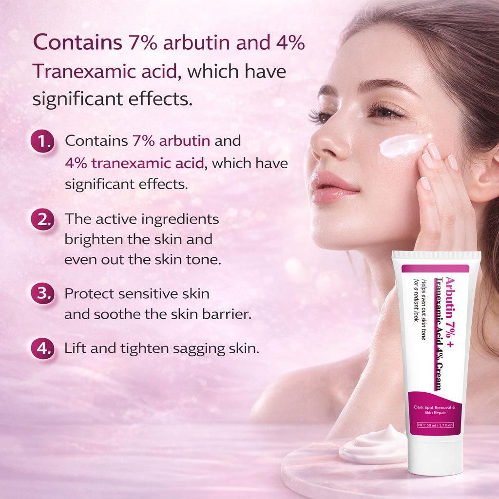 Arbutin 7 Percent Tranexamic Acid 4 Percent Cream For Skin Brightening And Even Tone Daily Face Treatment 50ml