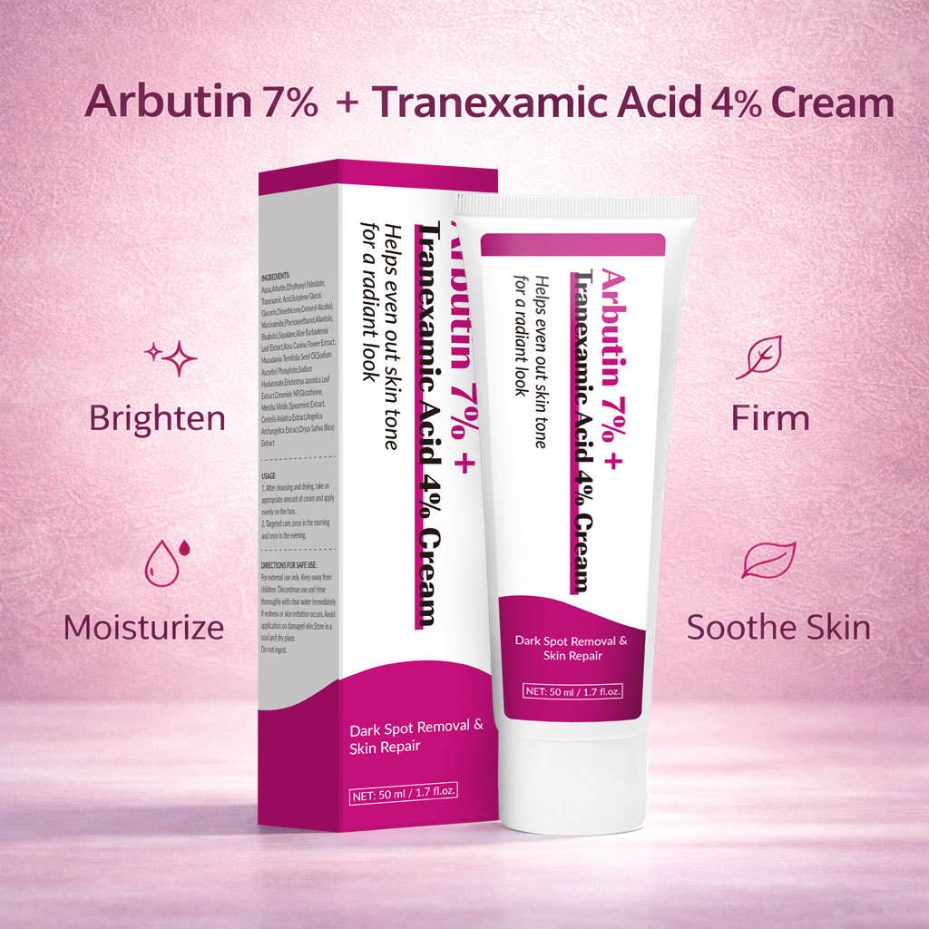 Arbutin 7 Percent Tranexamic Acid 4 Percent Cream For Skin Brightening And Even Tone Daily Face Treatment 50ml