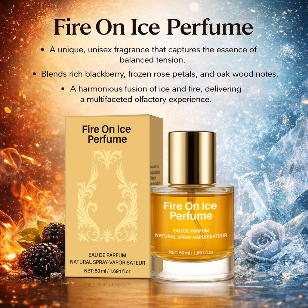 Fire On Ice Perfume Eau De Parfum Fresh Warm Contrast Long Lasting Fragrance For Daily Wear 50ml