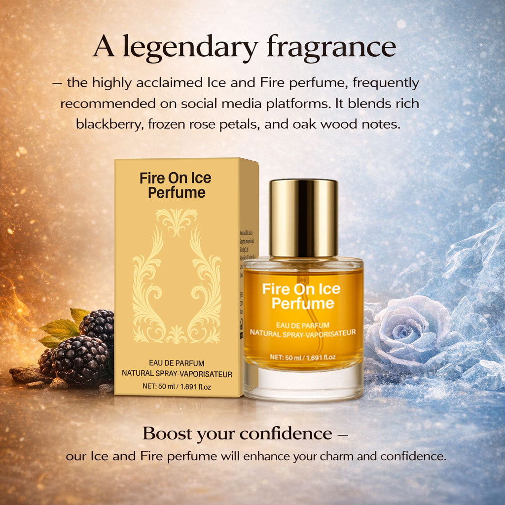 Fire On Ice Perfume Eau De Parfum Fresh Warm Contrast Long Lasting Fragrance For Daily Wear 50ml