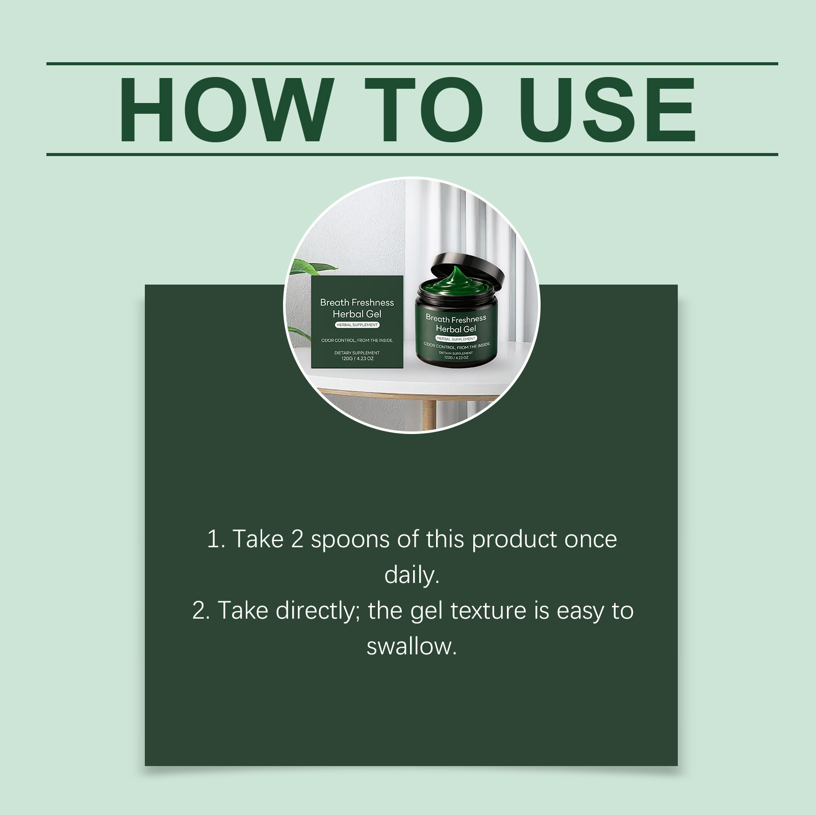 Joy Taste Mouth Cleansing Gel Herbal Plant Mild Clean Neutralize Oral Odor Substance Fresh Breath