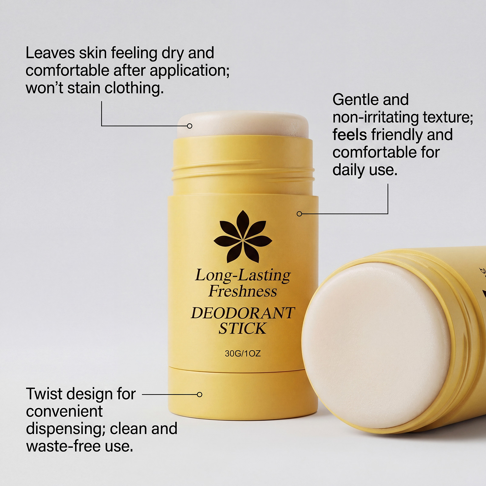 Body Balm Gentle Formula Light Texture Non Sticky Soft Fragrance For Underarm Daily Skin Care