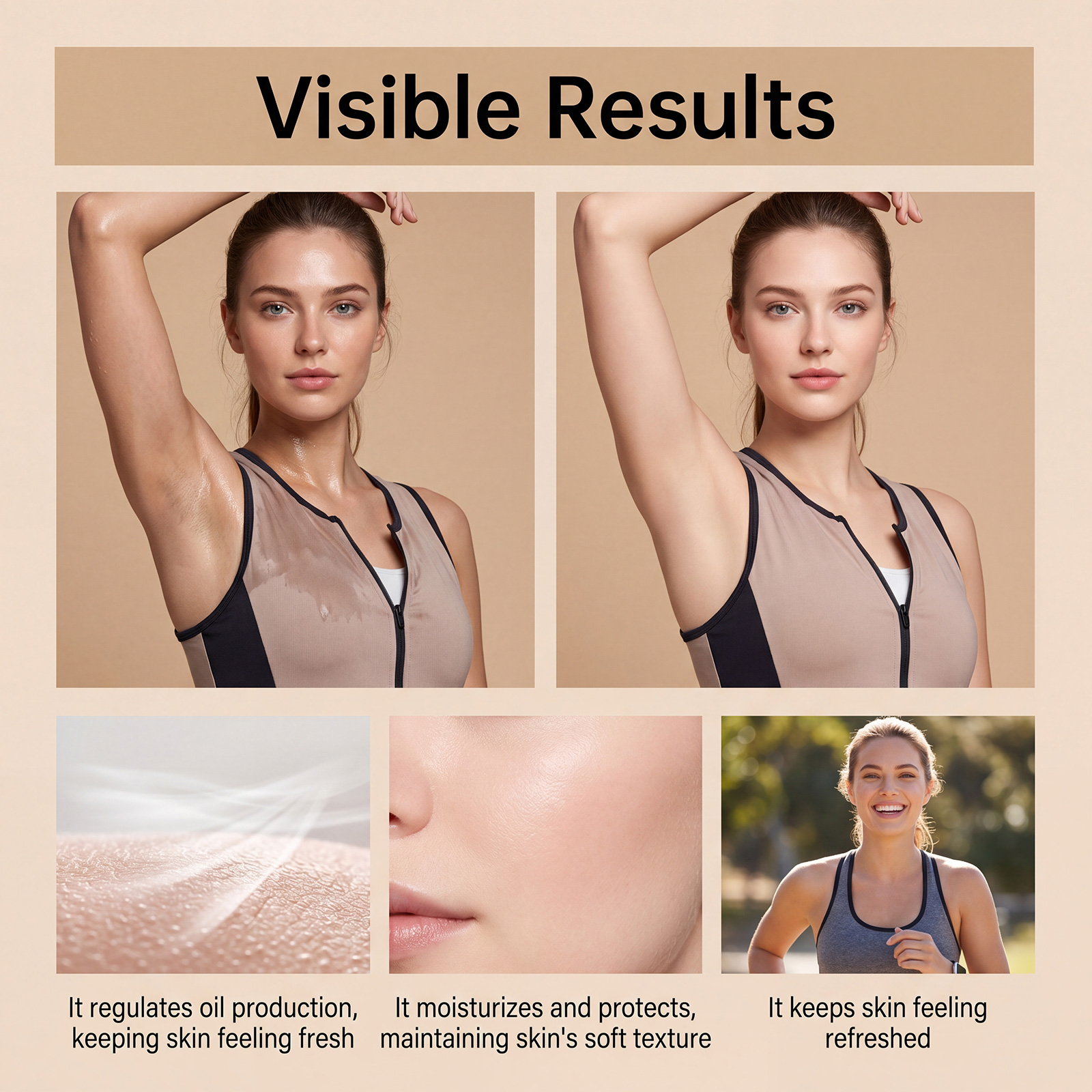 Body Balm Gentle Formula Light Texture Non Sticky Soft Fragrance For Underarm Daily Skin Care