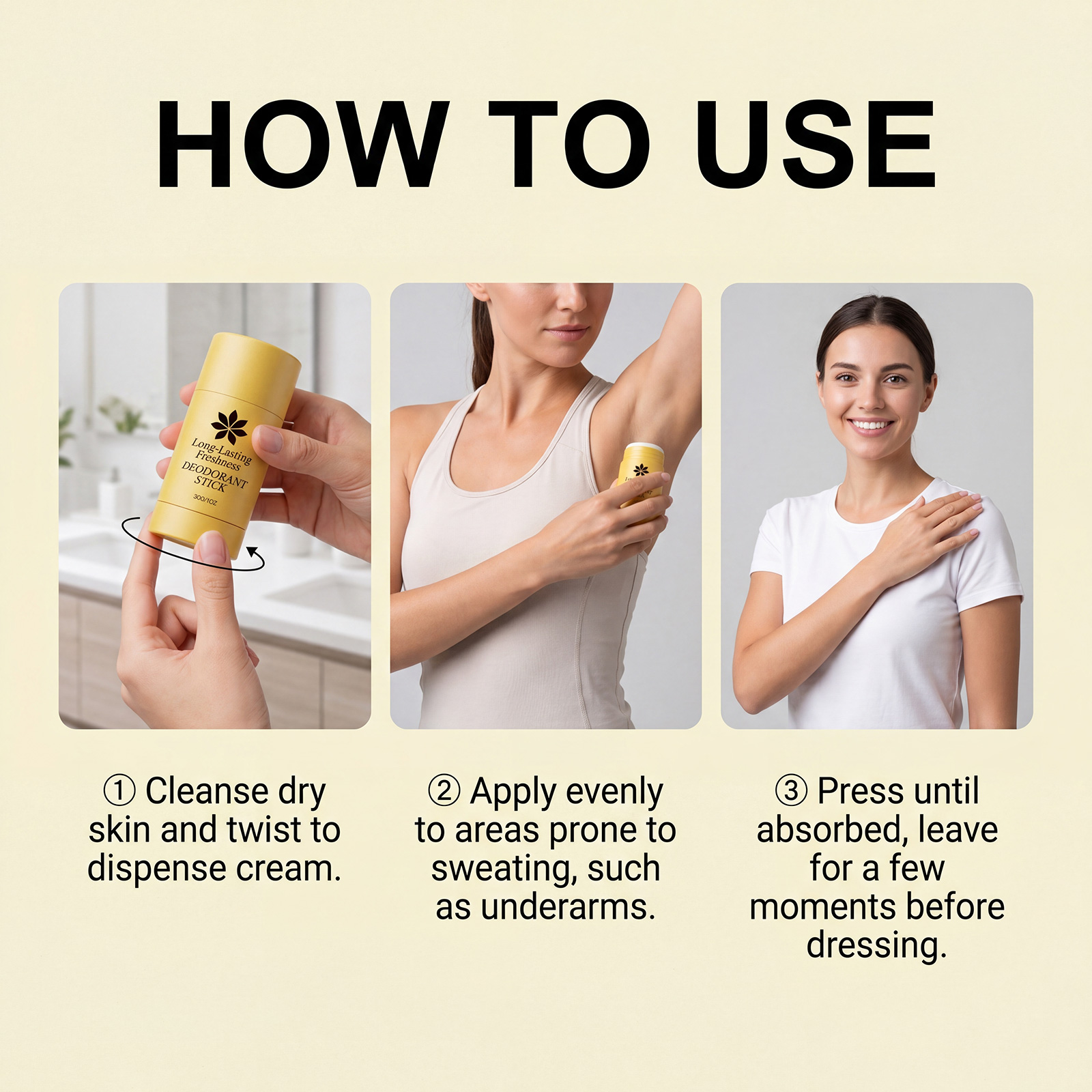 Body Balm Gentle Formula Light Texture Non Sticky Soft Fragrance For Underarm Daily Skin Care
