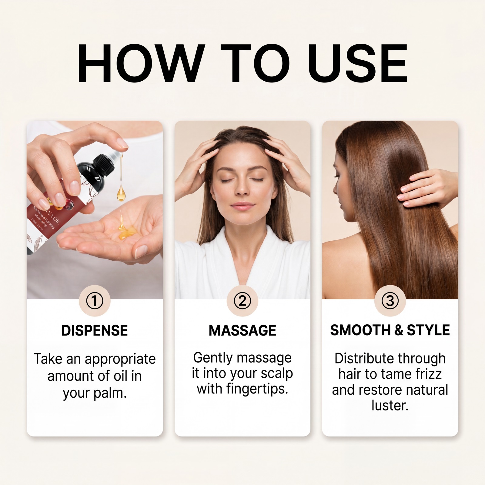 Batana Hair Oil Volumizing Nourishing Silky Shiny Refreshing Hydrating Hair Daily Care Product