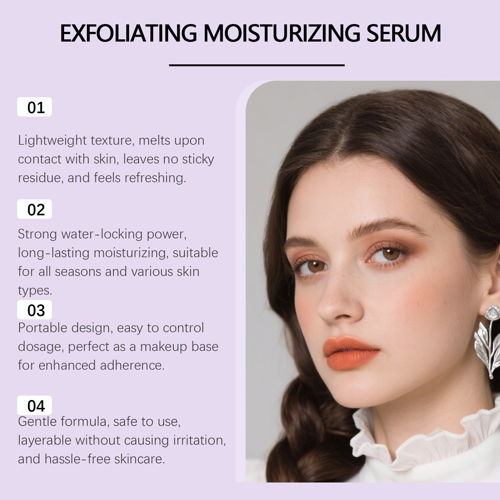 Moisturizing Essence Liquid Mild Nourishing Light Texture Quick Absorb Facial Skin Daily Hydrating Care
