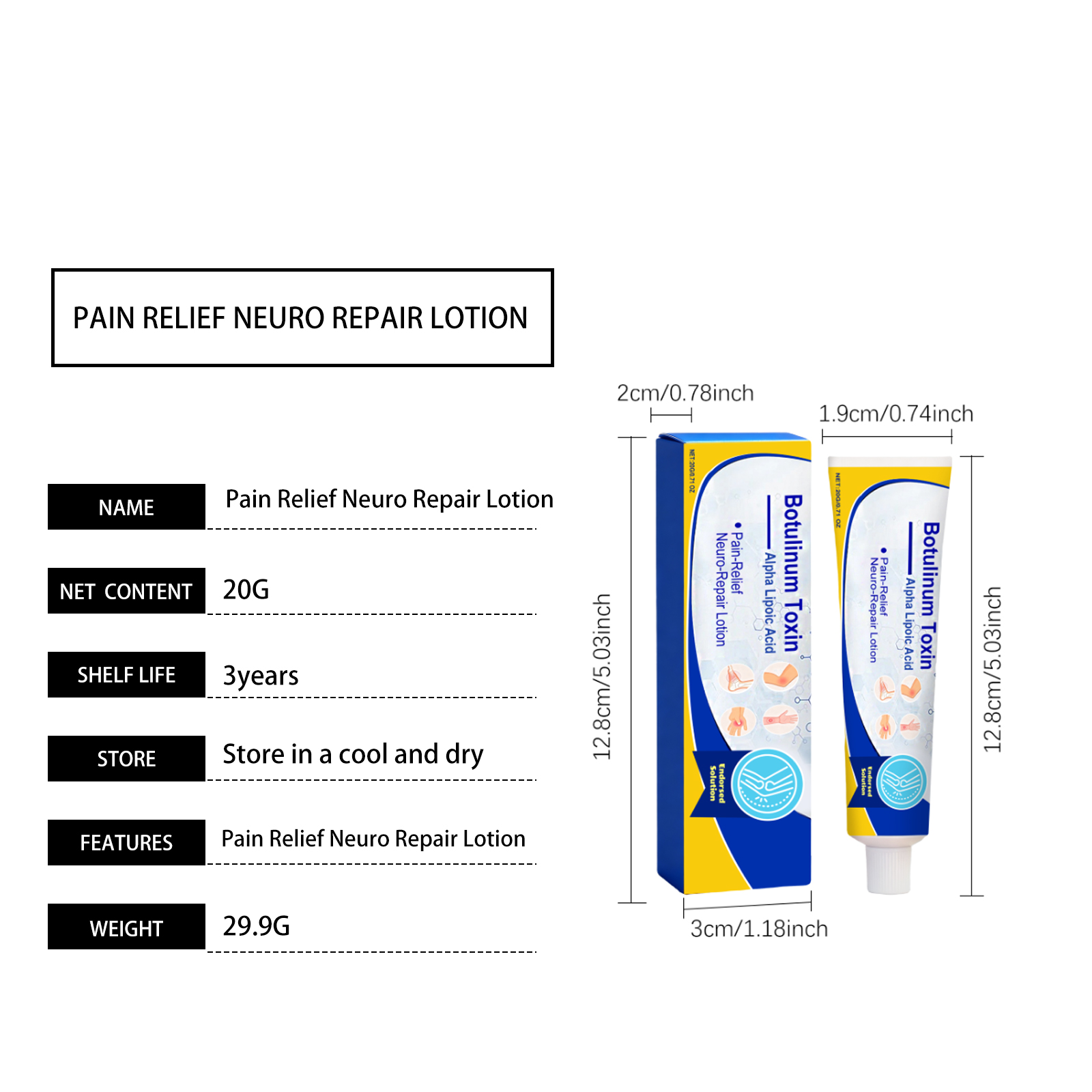 Body Care Lotion Light Weight Moist Mild For Joint Knee Daily Massage Smear Skin Care