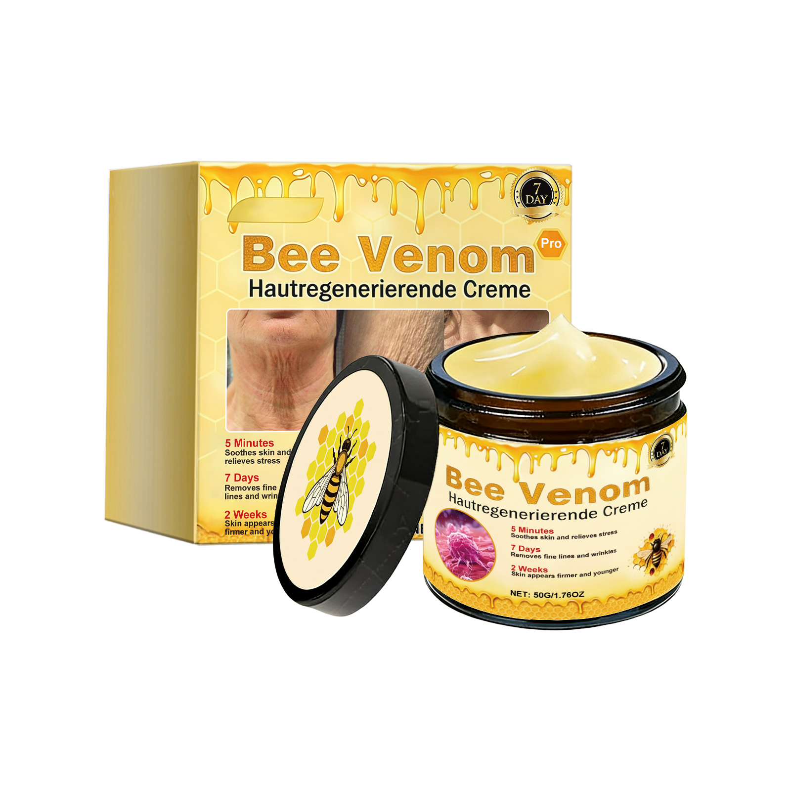 Bee Venom Facial Care Cream Mild Formula Nourish Delicate Smooth Moisturize Daily Face Skincare