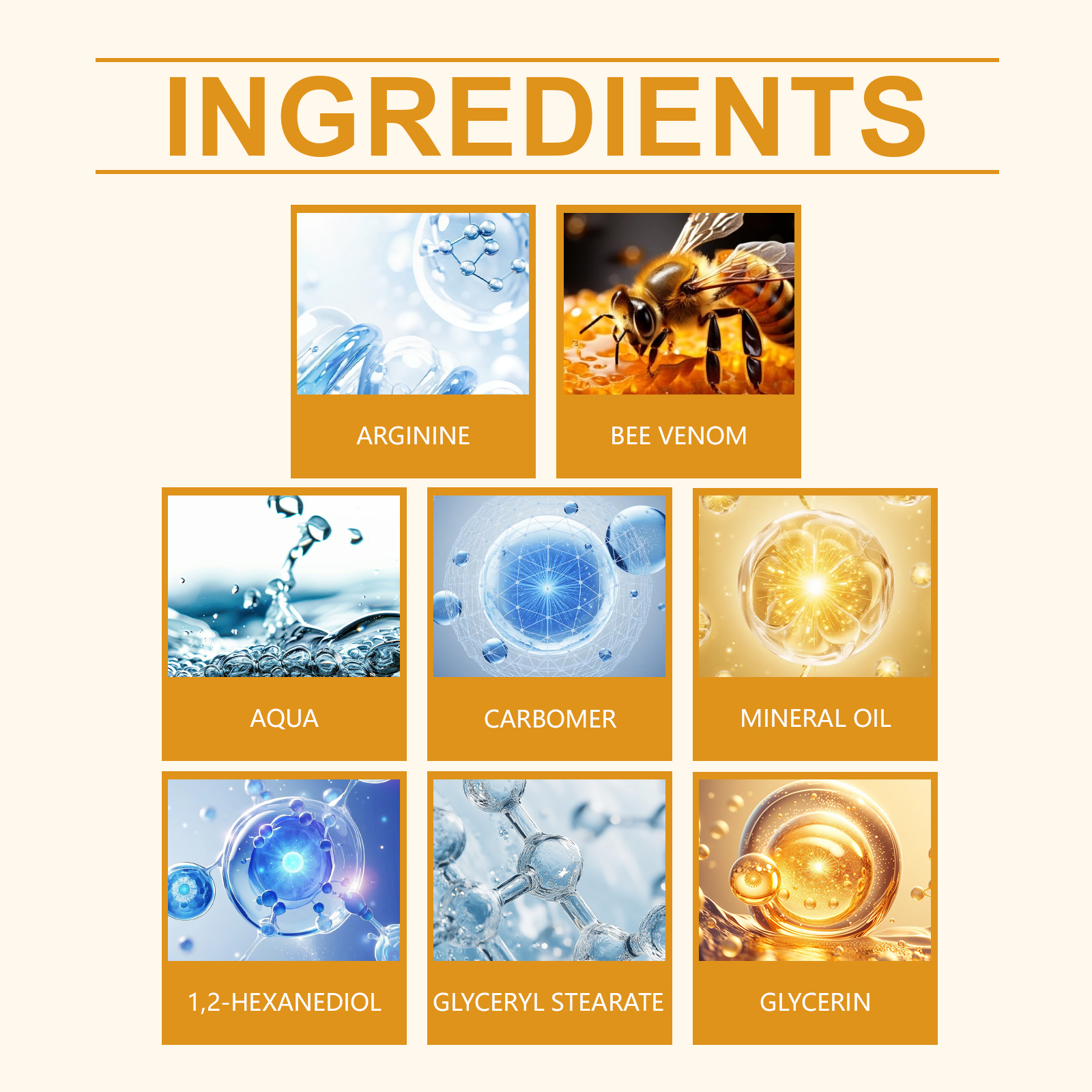 Bee Venom Facial Care Cream Mild Formula Nourish Delicate Smooth Moisturize Daily Face Skincare