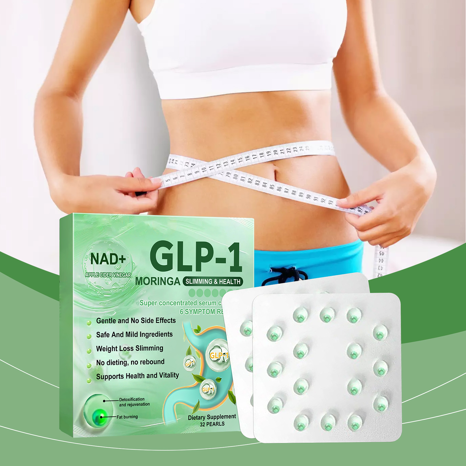 Body Bead Pills Light Soft Mild Elastic Skin Highlight Figure Lines Daily Personal Body Care