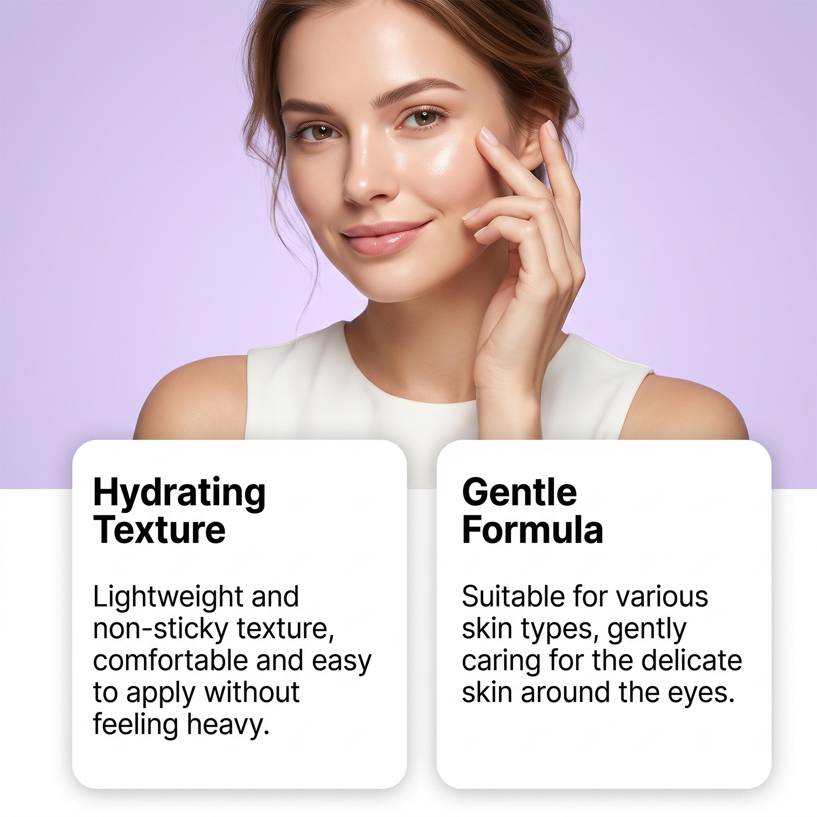 Eye Cream Soft Elastic Hydrating Texture Light Easy Absorb Mild Gentle Fit Various Skin Types
