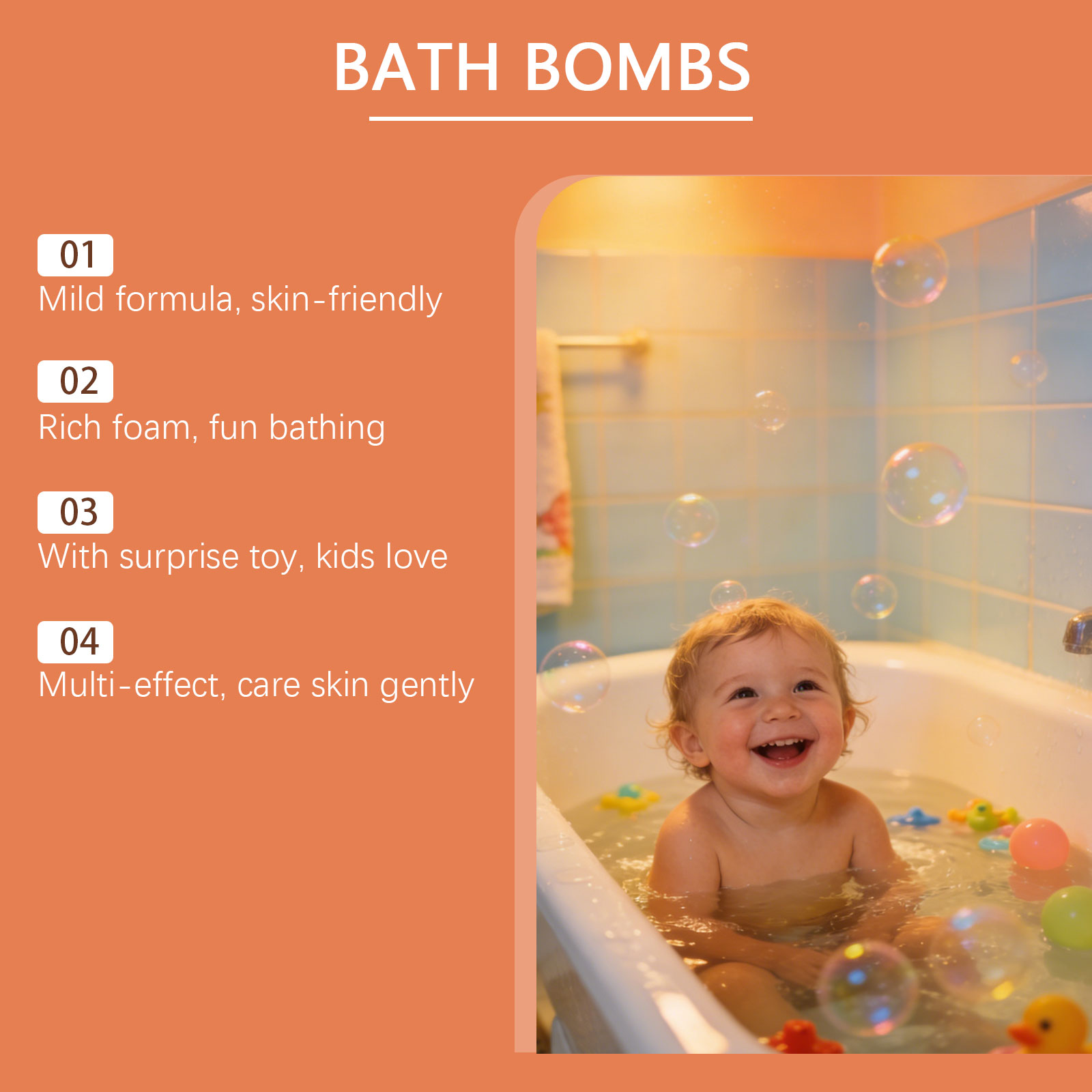 Fun Bath Bomb Gift Set Mild Skin Friendly Hydrating Moisturizing Daily Care Body Skin Bath Cleansing Treatment