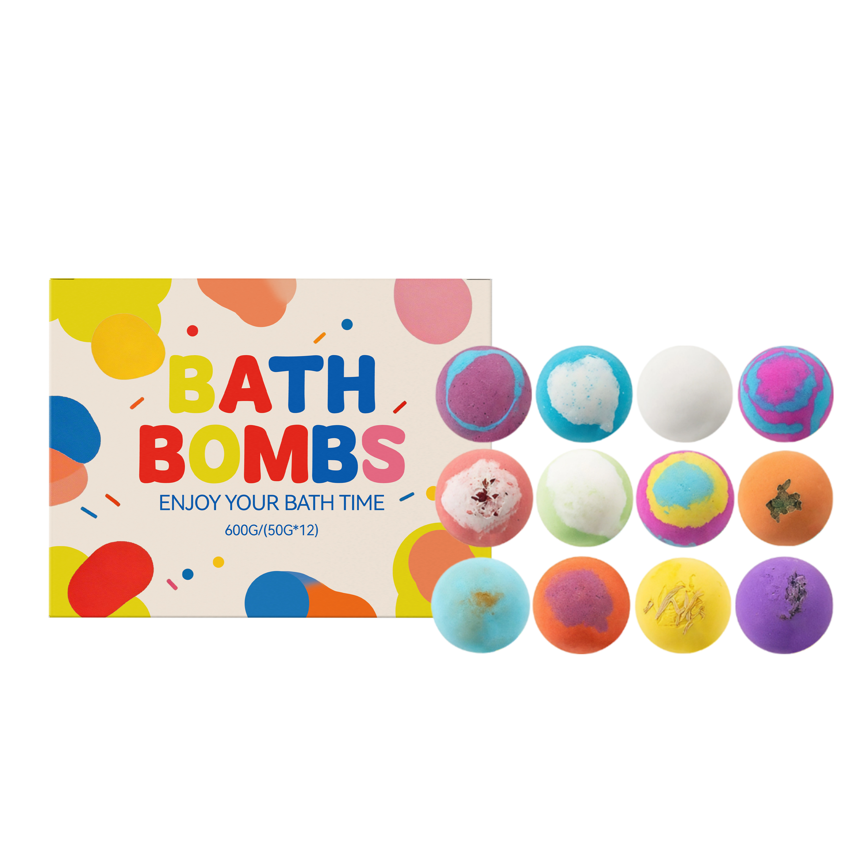 Fun Bath Bomb Gift Set Mild Skin Friendly Hydrating Moisturizing Daily Care Body Skin Bath Cleansing Treatment