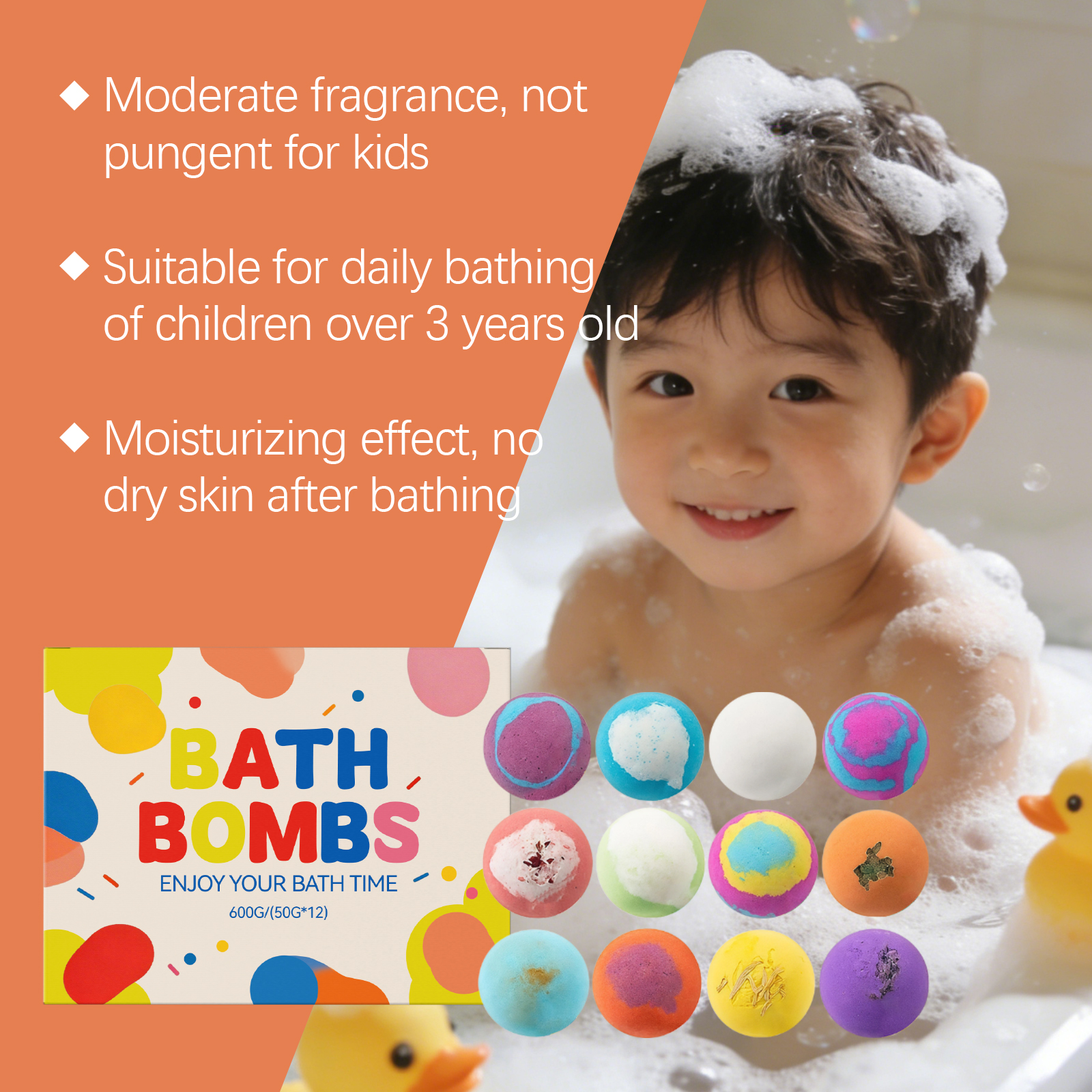 Fun Bath Bomb Gift Set Mild Skin Friendly Hydrating Moisturizing Daily Care Body Skin Bath Cleansing Treatment