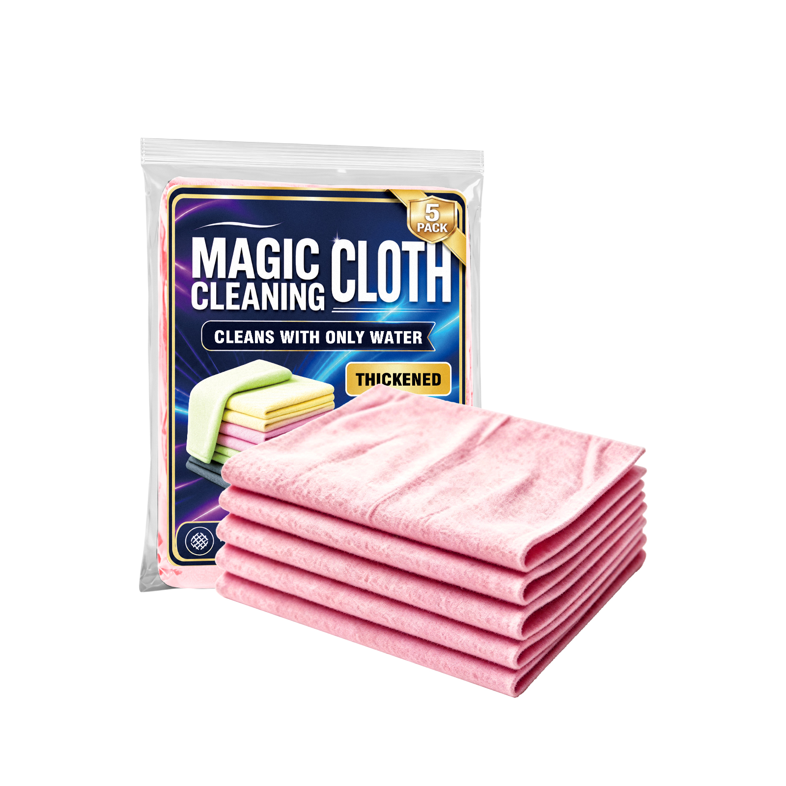 (Black) Microfiber Cleaning Cloth Daily Household Auto Body Interior Stain Cleans Multi Scene Applicable Rag