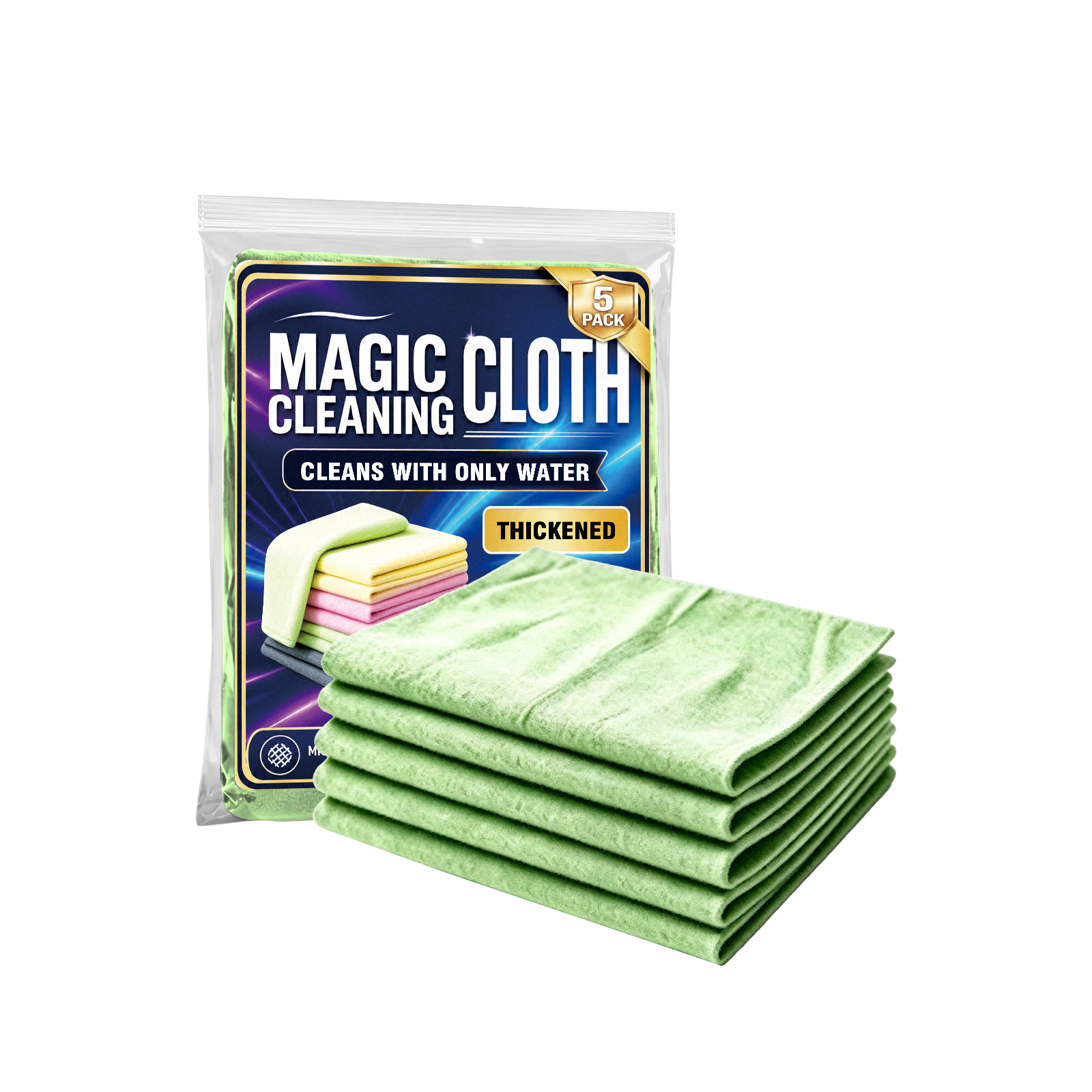 (Black) Microfiber Cleaning Cloth Daily Household Auto Body Interior Stain Cleans Multi Scene Applicable Rag