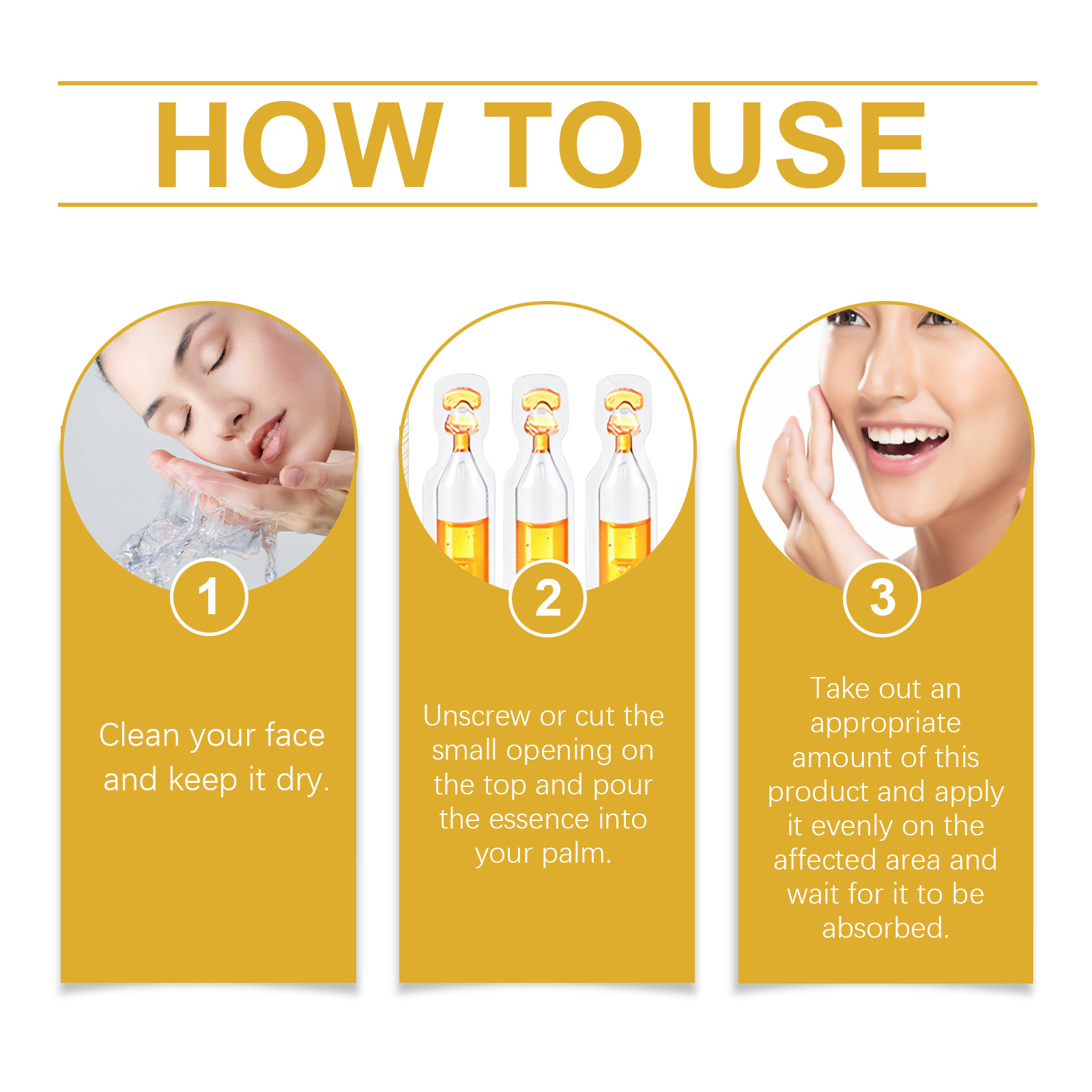 Skin Essence Ampoule Mild Formula Reduce Flat Warts Facial Eye Smooth Care Daily Nursing