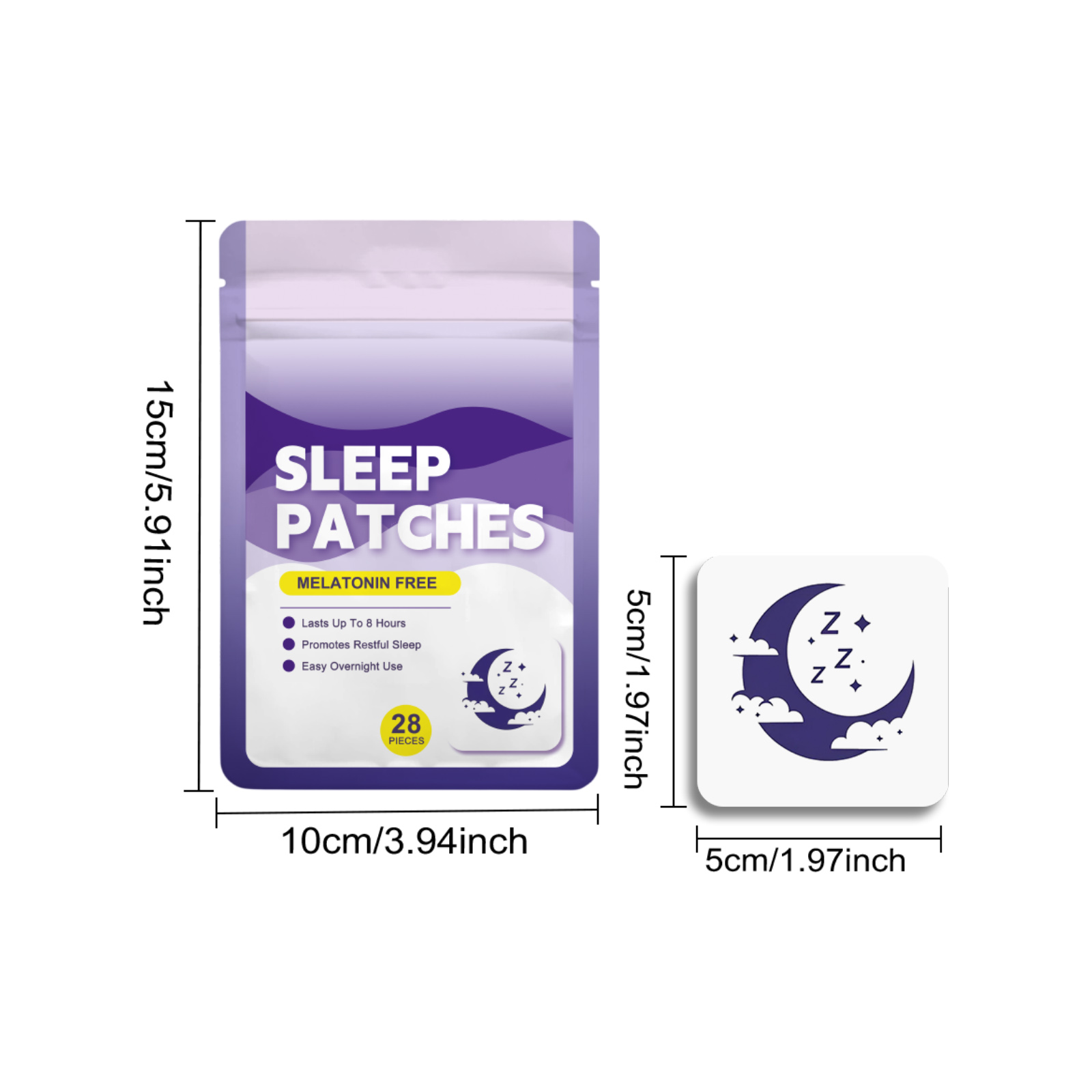 Sleep Aid Patch Skin Friendly Fresh Scent Compact Portable Mild Gentle Non Irritating Body Application