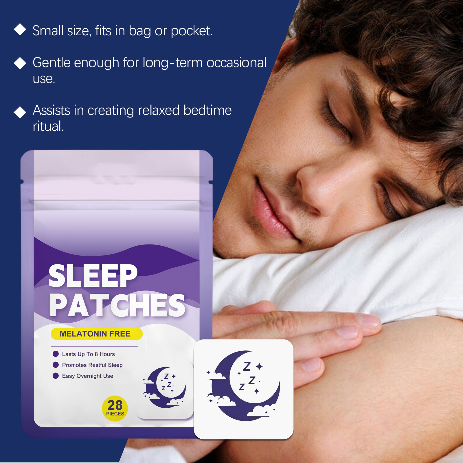 Sleep Aid Patch Skin Friendly Fresh Scent Compact Portable Mild Gentle Non Irritating Body Application
