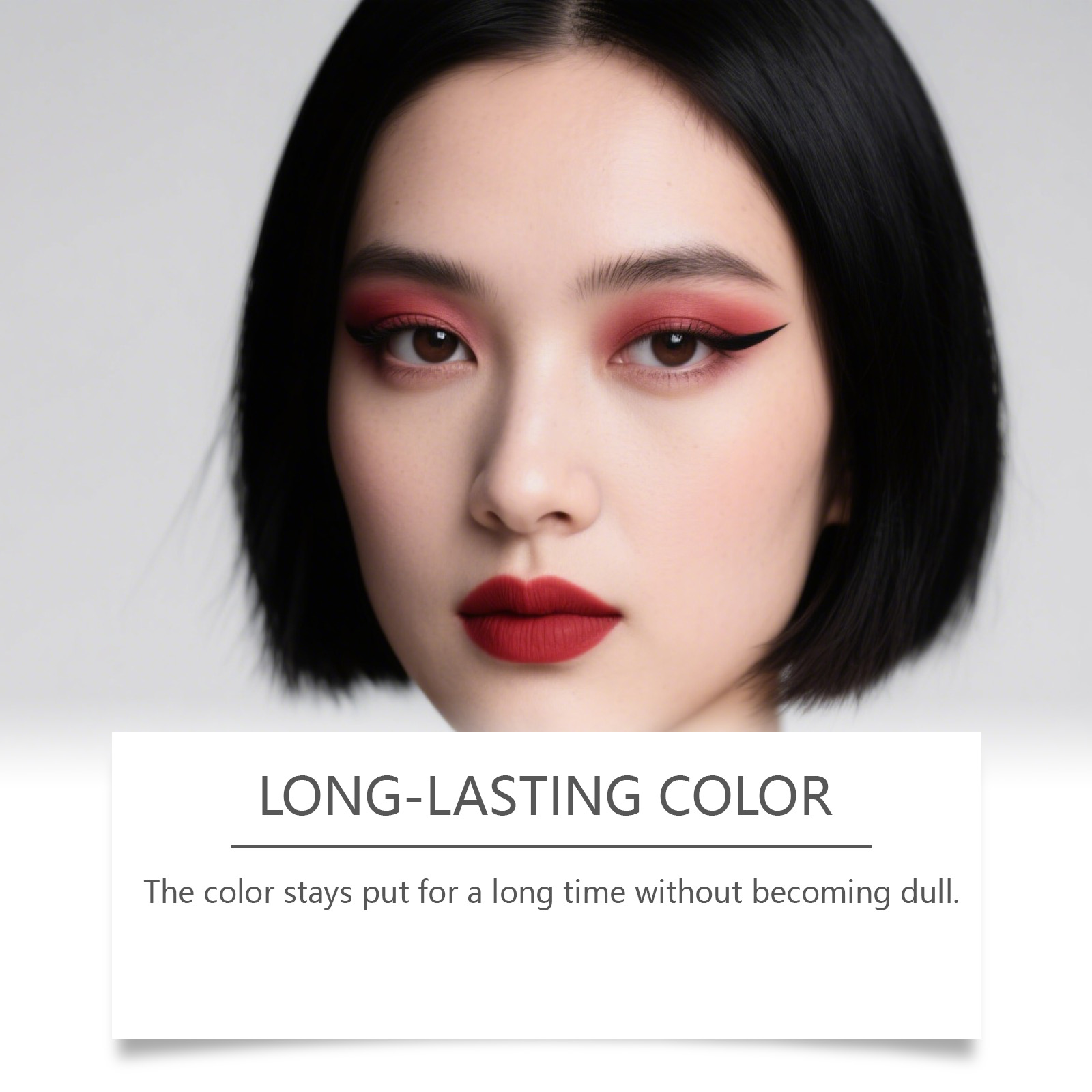 (Red) Shimmer Liquid Eyeshadow Natural Color Rendering Easy To Apply Eye Makeup Party Look Portable Cosmetic