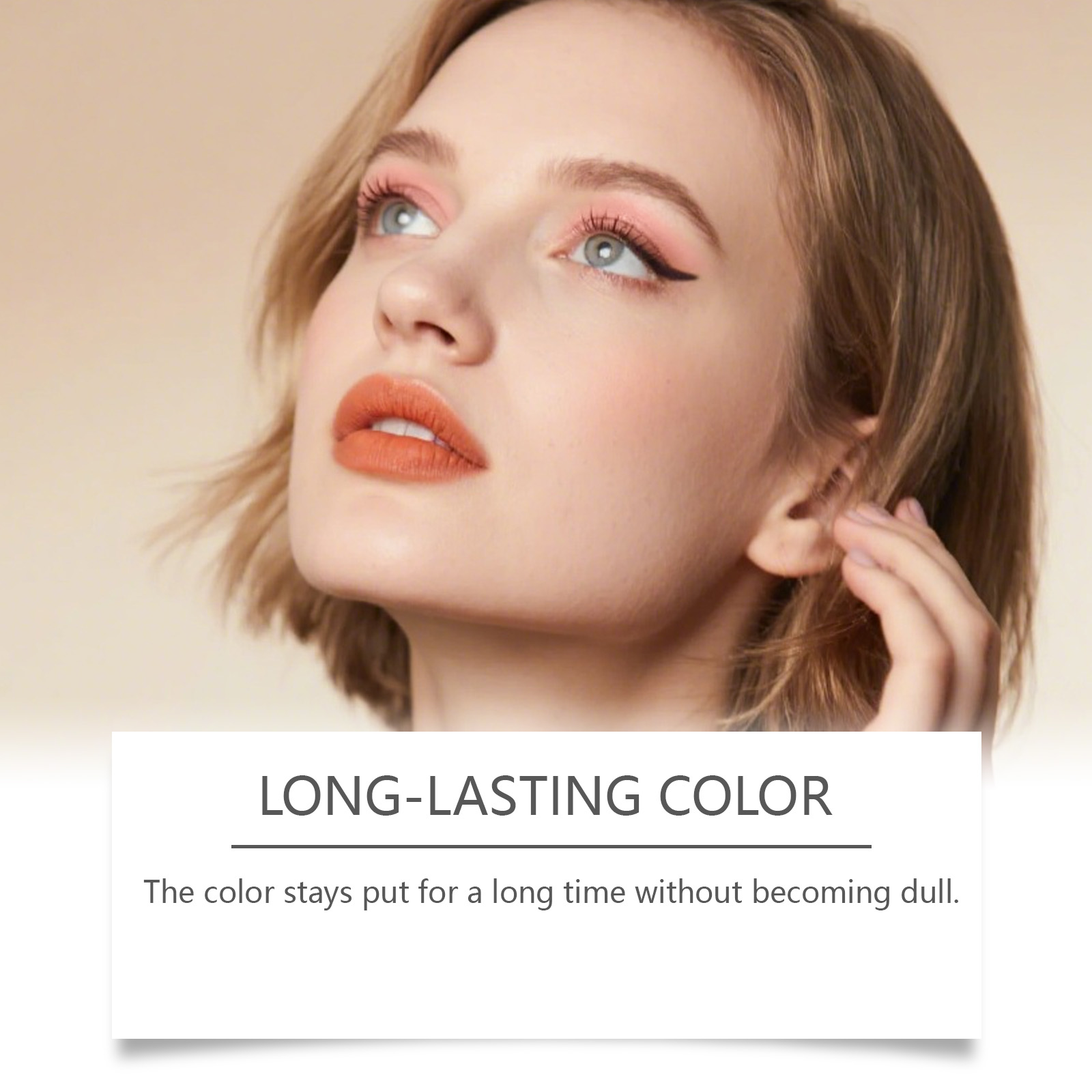 (Red) Shimmer Liquid Eyeshadow Natural Color Rendering Easy To Apply Eye Makeup Party Look Portable Cosmetic