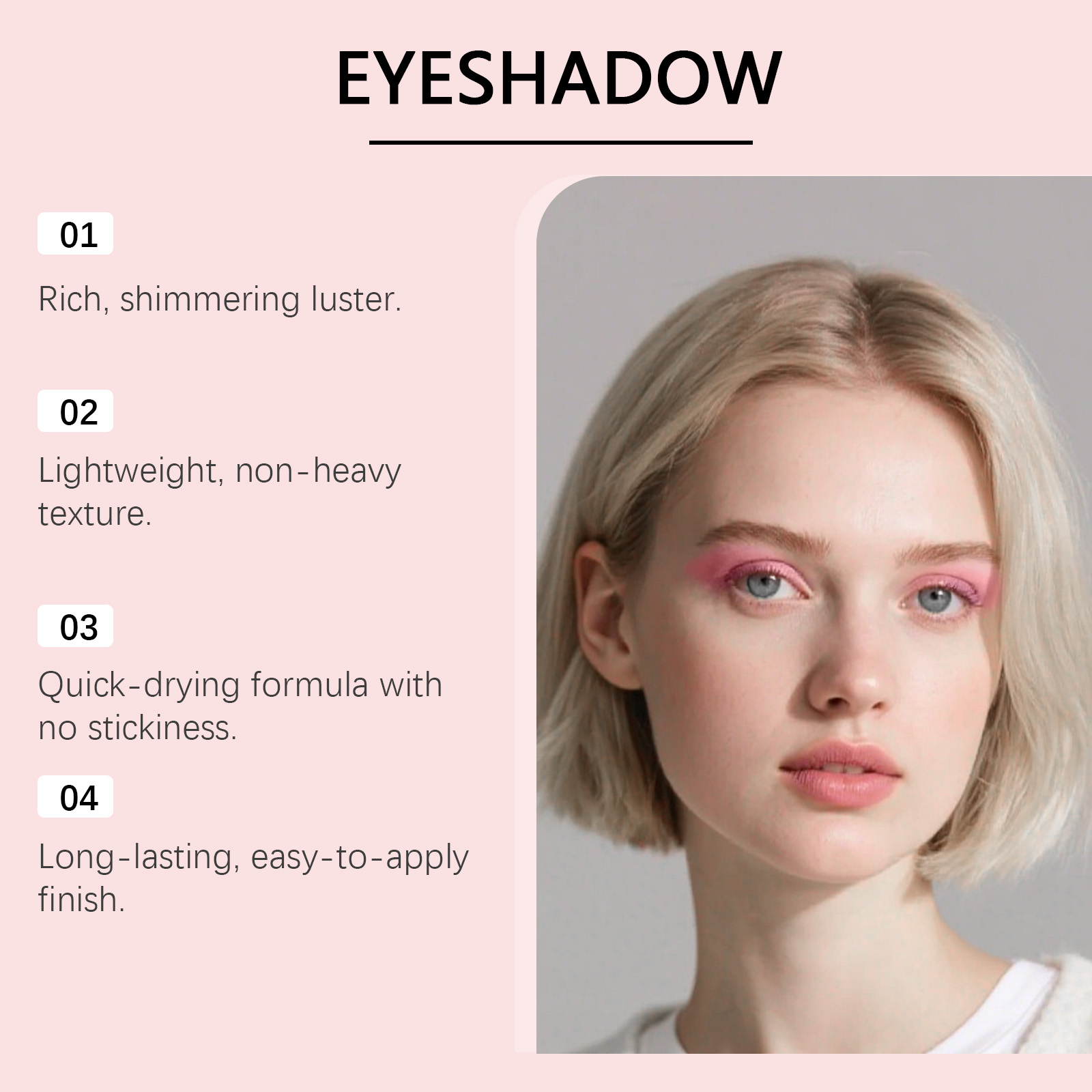 (Red) Shimmer Liquid Eyeshadow Natural Color Rendering Easy To Apply Eye Makeup Party Look Portable Cosmetic