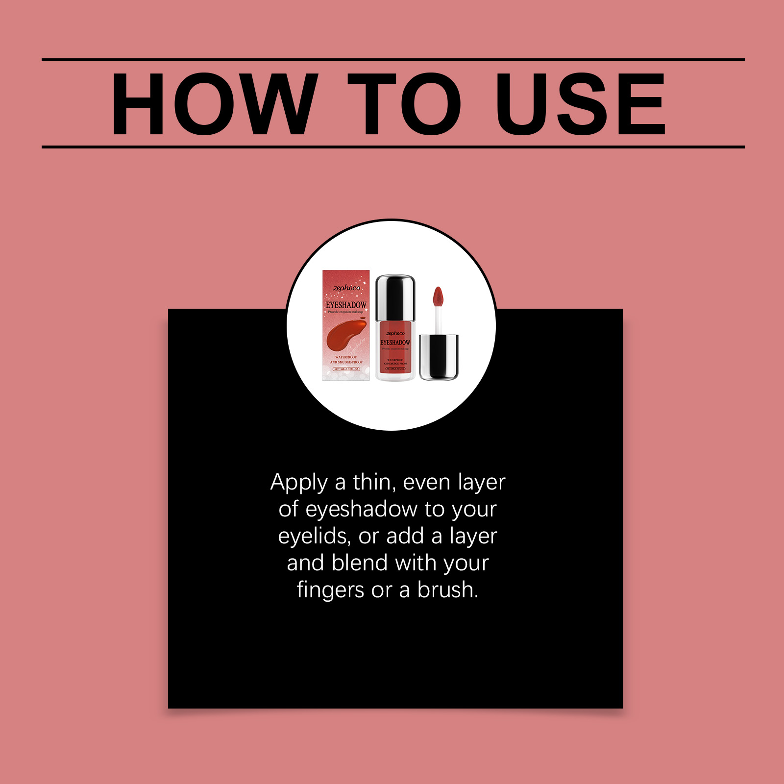 (Red) Shimmer Liquid Eyeshadow Natural Color Rendering Easy To Apply Eye Makeup Party Look Portable Cosmetic