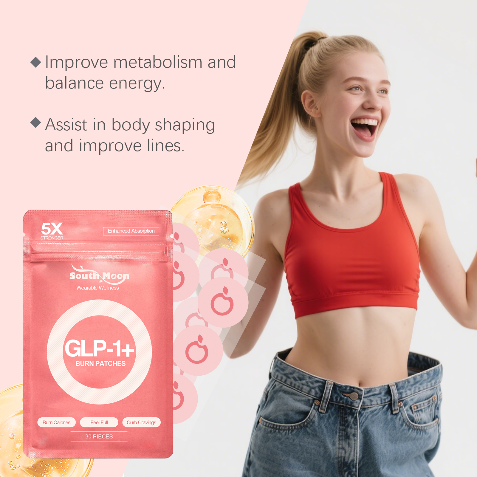 Body Care Patch For Figure Management Light Posture Gentle Care Show Body Curves