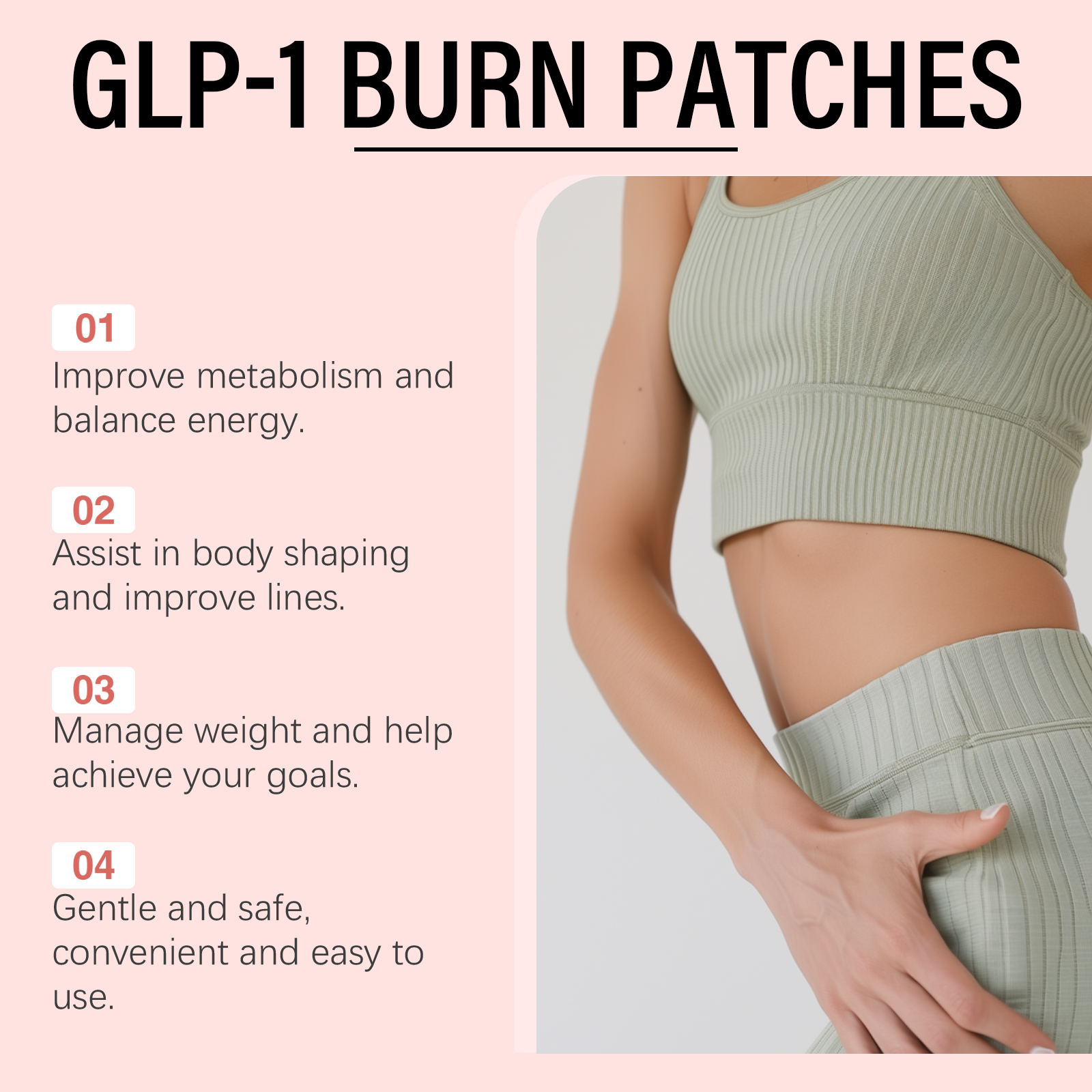 Body Care Patch For Figure Management Light Posture Gentle Care Show Body Curves