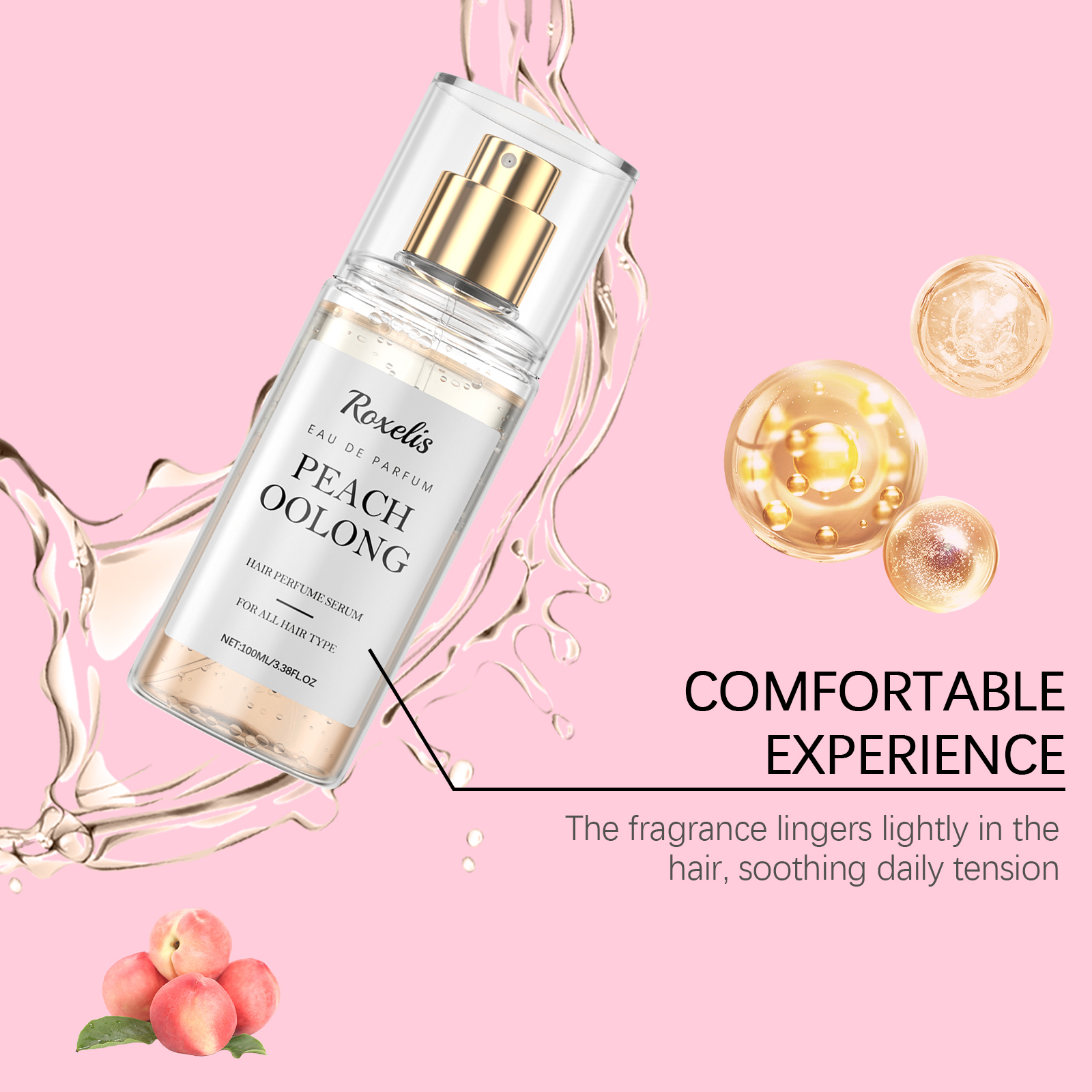 Peach Oolong Tea Perfume Spray Natural Fruity Aroma Brings Charming Fresh Long Fragrance