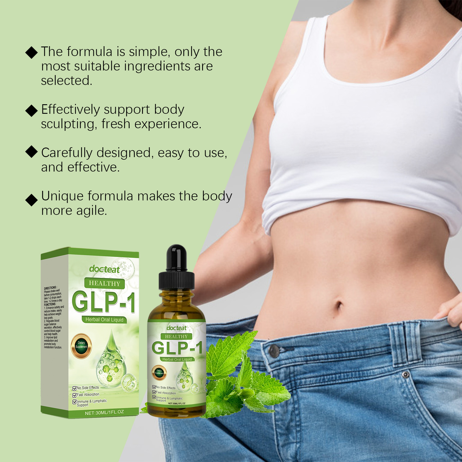 Herbal Body Care Drops Manage Figure Gently Nurture Body Dietary Supplement