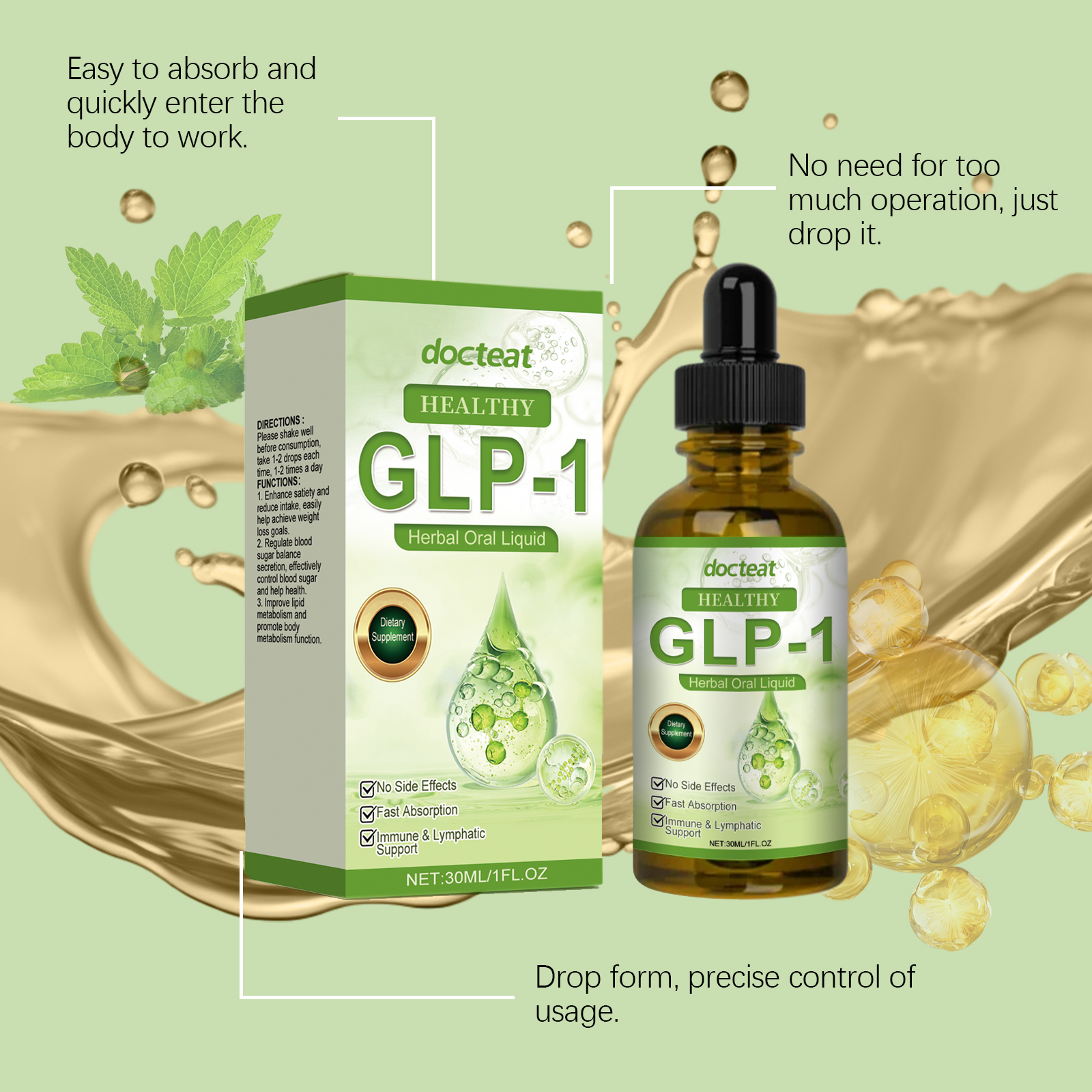 Herbal Body Care Drops Manage Figure Gently Nurture Body Dietary Supplement