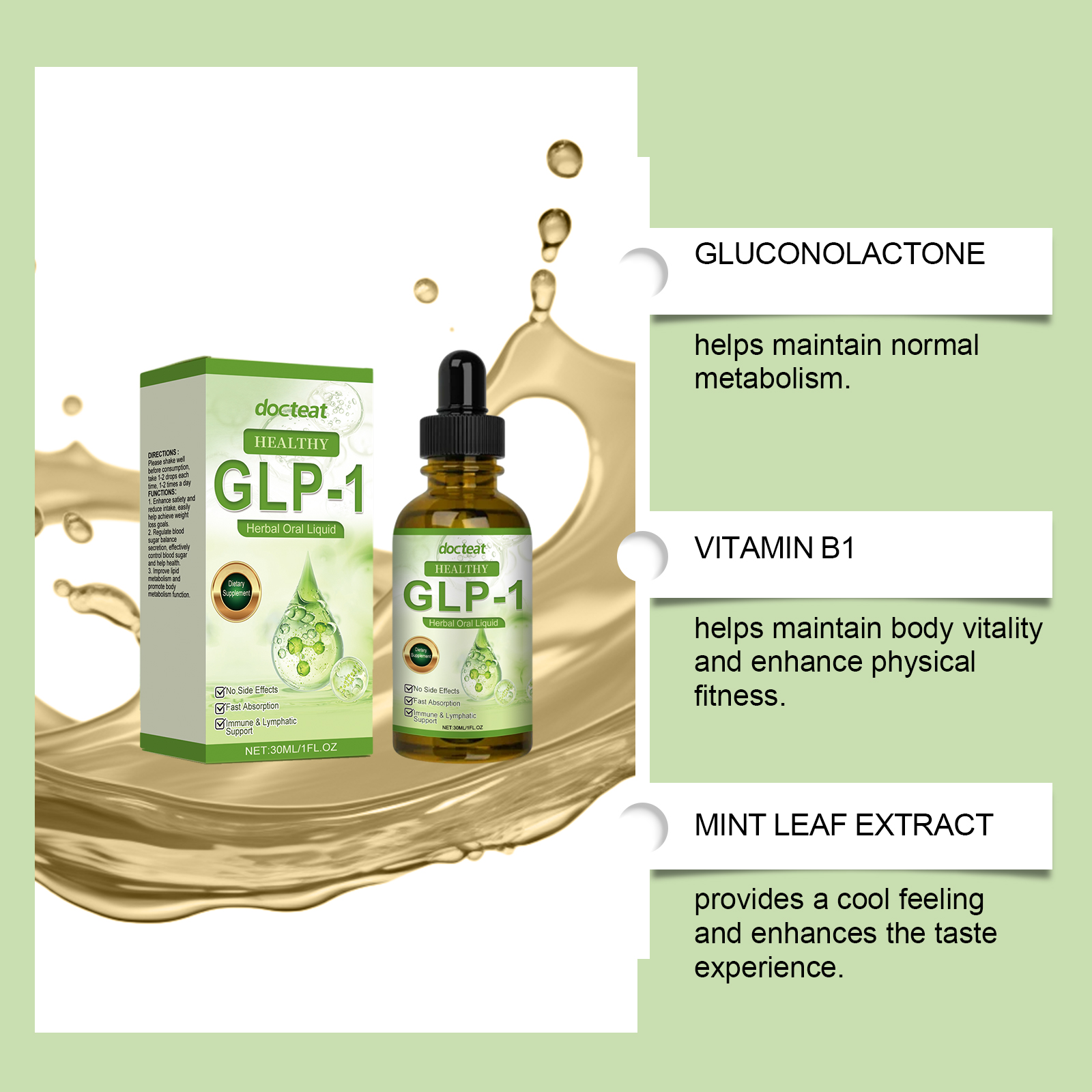 Herbal Body Care Drops Manage Figure Gently Nurture Body Dietary Supplement