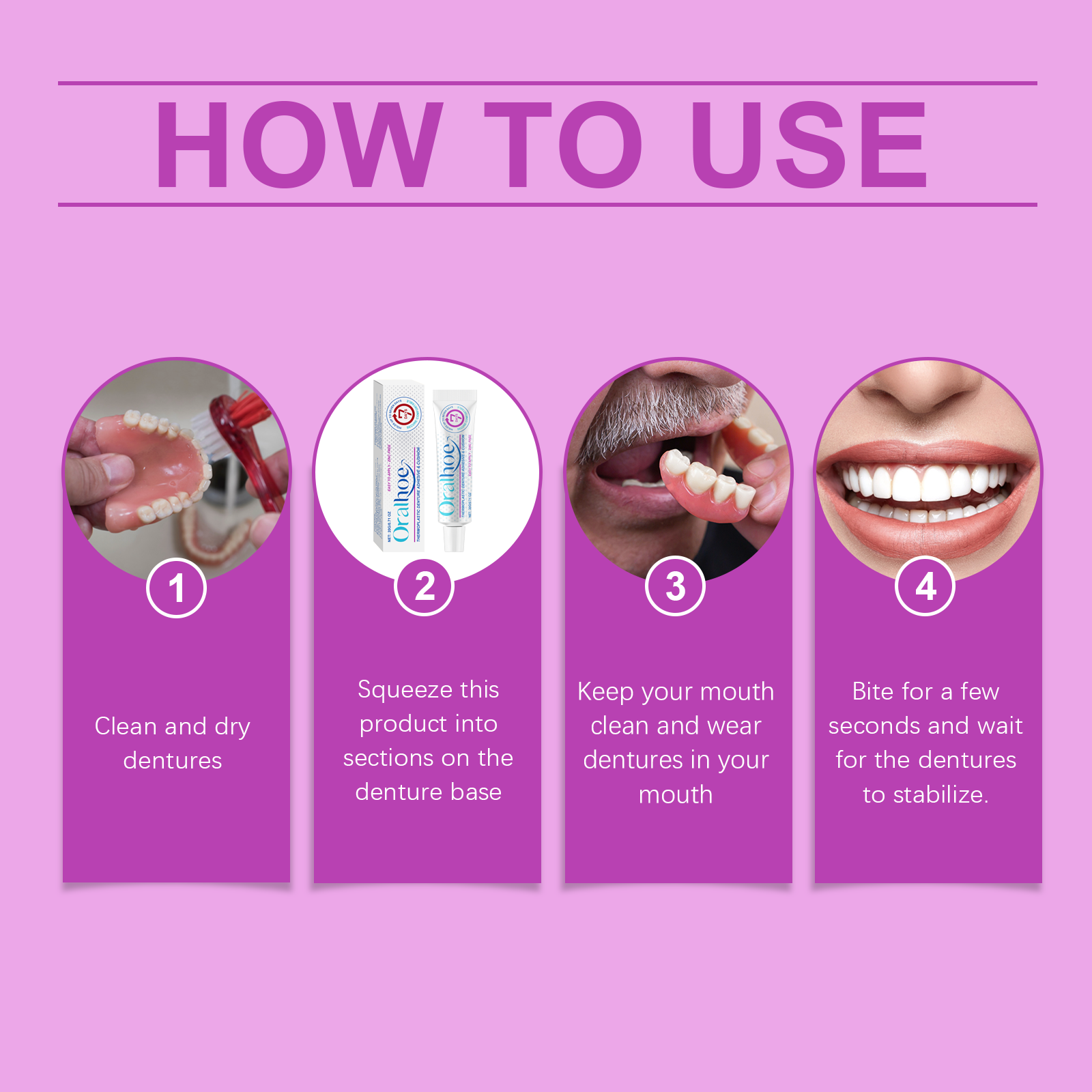 Denture Adhesive Thermoplastic Material To Secure Dentures And Boost Daily Wearing Comfort Feeling